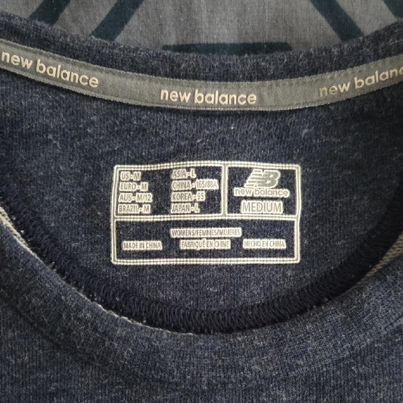 New Balance Women's Navy Crew Neck Sweater - Picture 2 of 2